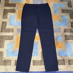 Clara Sun Woo Women's Pull On Pants Size 1X Navy Blue Stretch USA Made